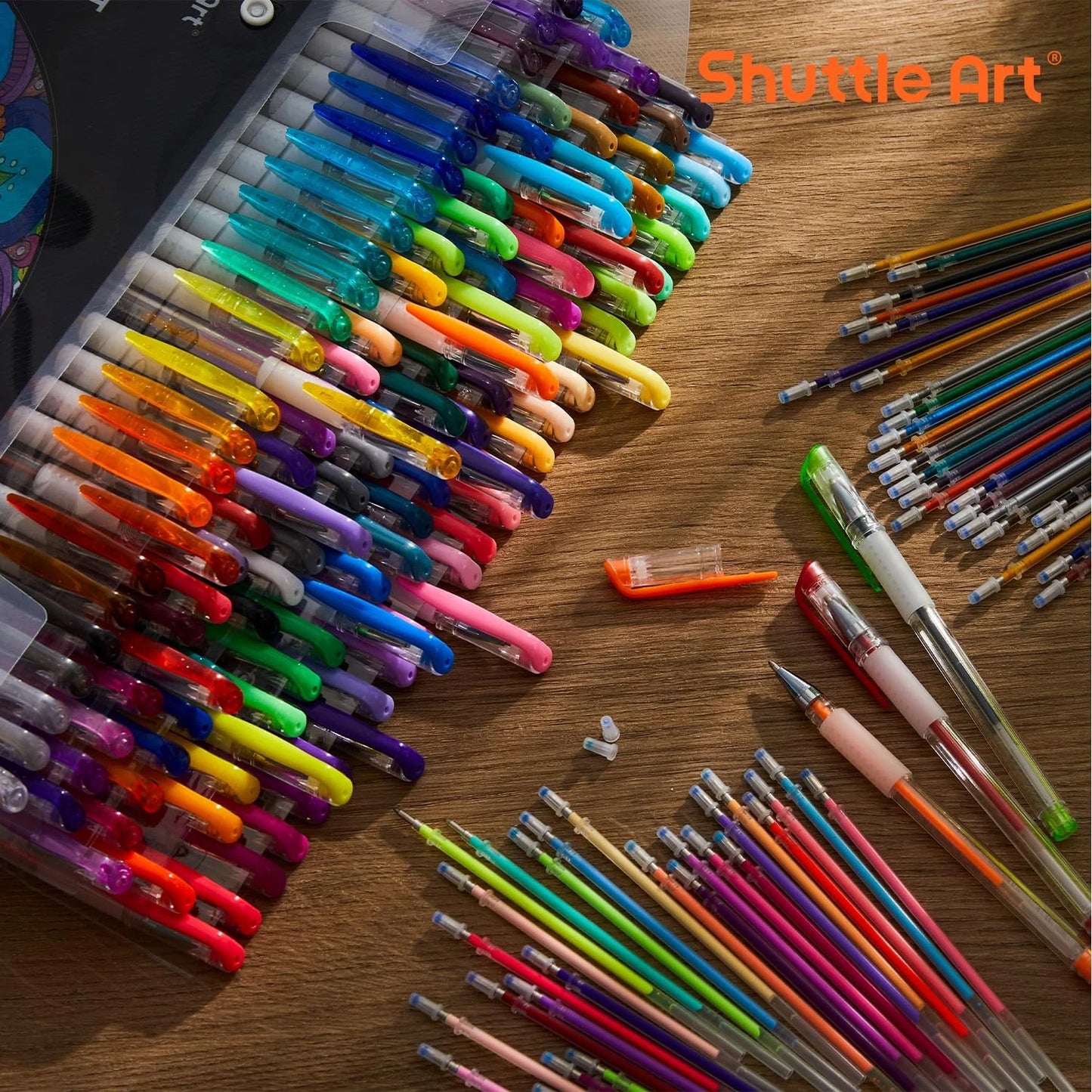 260 Pack Gel Pens Set 220% Ink Gel Pen for Adult Coloring Books Art Markers 130 Colored Gel Pens plus 130 Refills