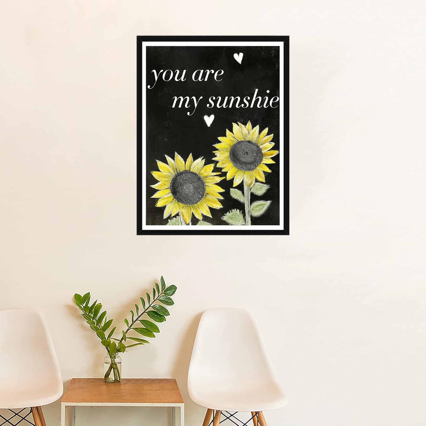 5D Sunflower Diamond Painting Letter Full Drill You Are My Smile by Number Kits, Paint with Diamonds Set DIY Craft Arts Home Decorations 30X40Cm (12"X16")