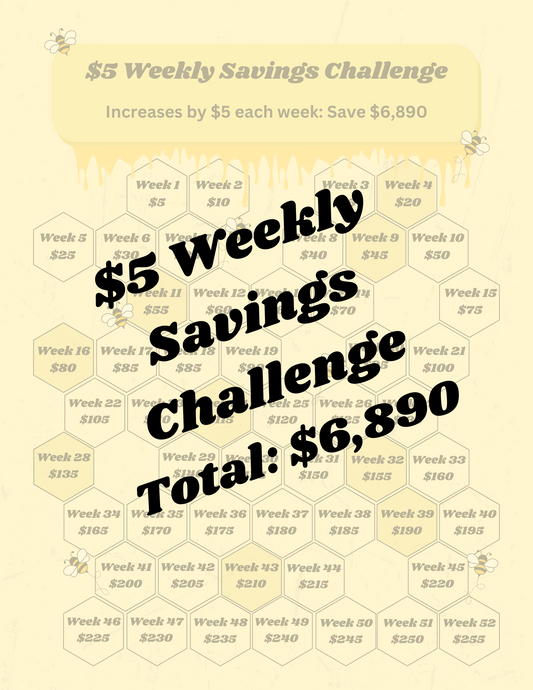 Digital Download - $5 Savings Challenges